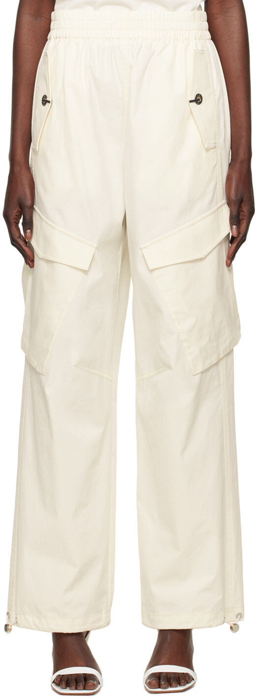 

Брюки Off-White с защелками Dion Lee, Белый, Брюки Off-White с защелками Dion Lee
