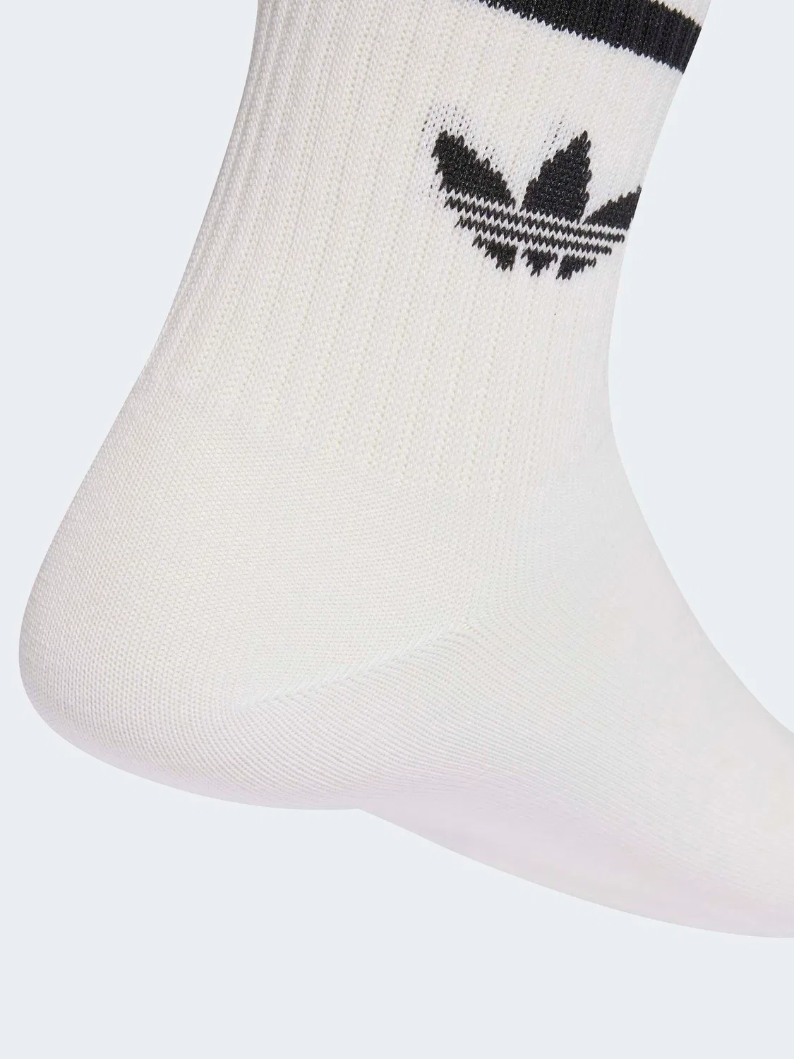 Носки спортивные 3-Stripes, adidas Originals, белые/черные — фото 4