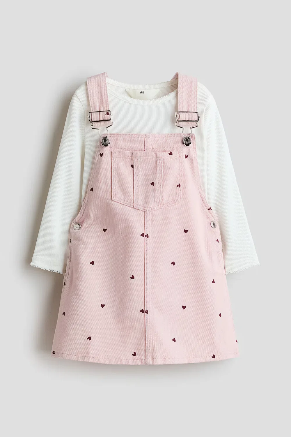 Комплект из двух предметов из хлопка H&M, Hellrosa/Herzen