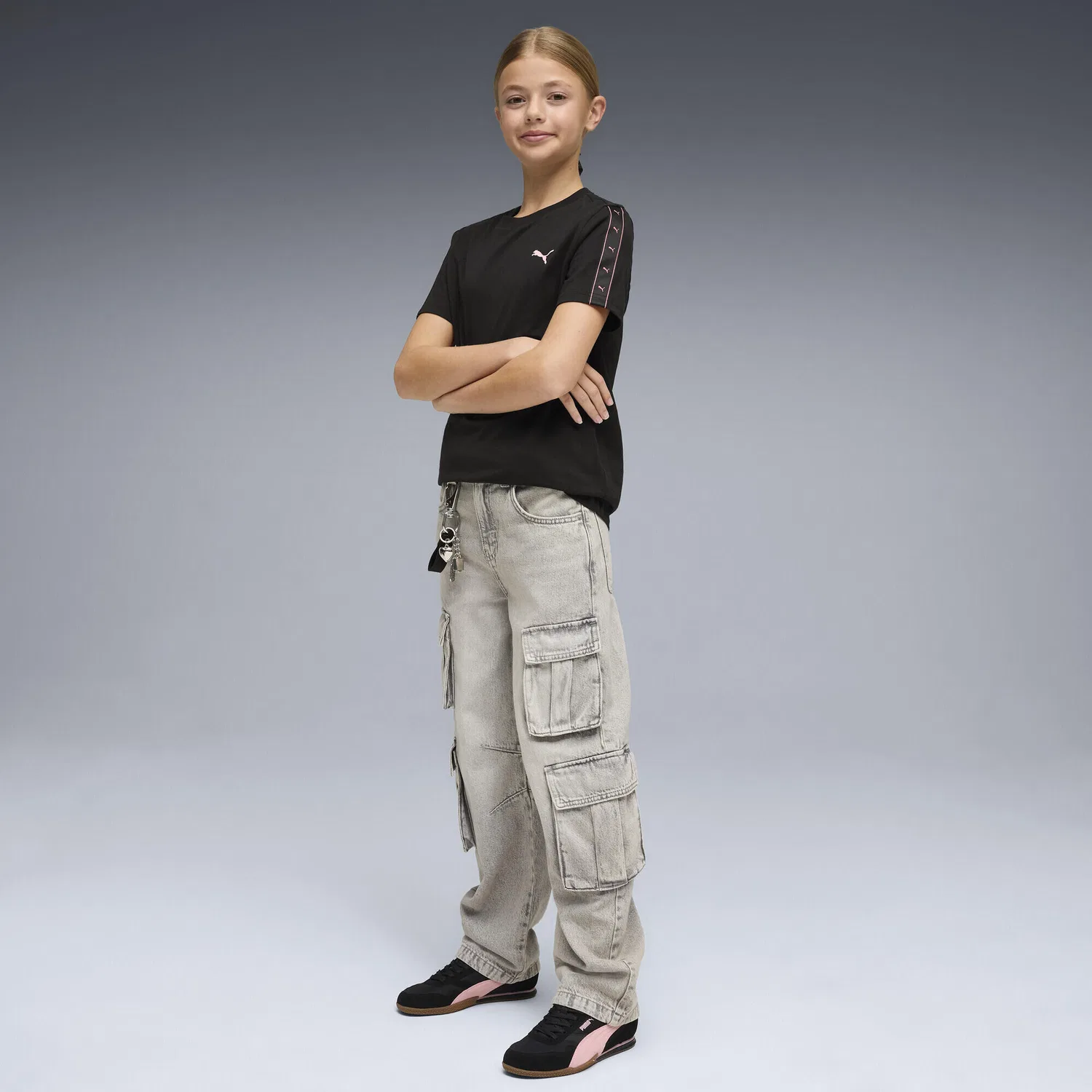 Детская футболка с длинным рукавом Essentials Tape Puma, Цвет: Schwarz — фото 4