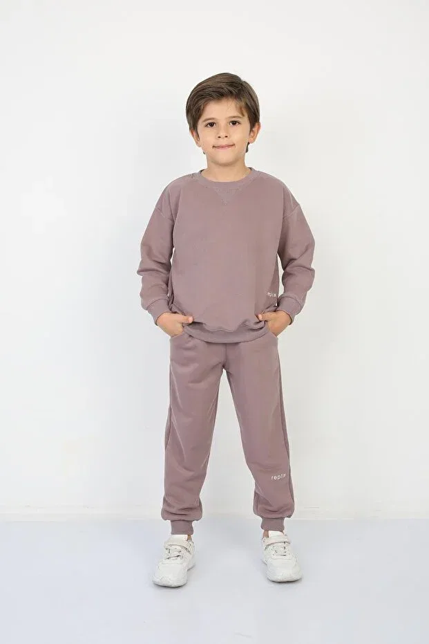 Детские свитшот для мальчиков с принтом Boy'S Crew Neck Chocolate Replix, Chocolate — фото 2