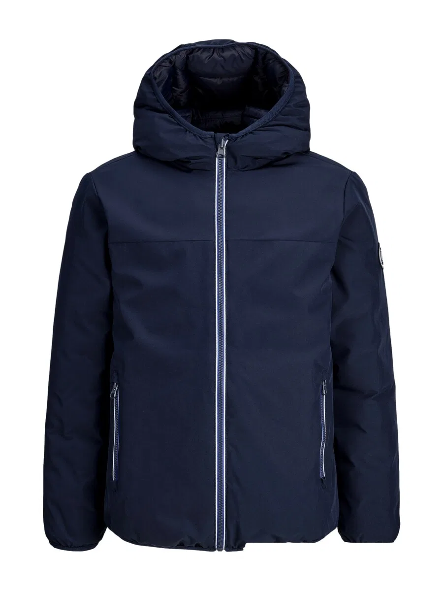 Детская межсезонная куртка Jack & Jones Junior 'JJEBrooklyn' темно-синего цвета