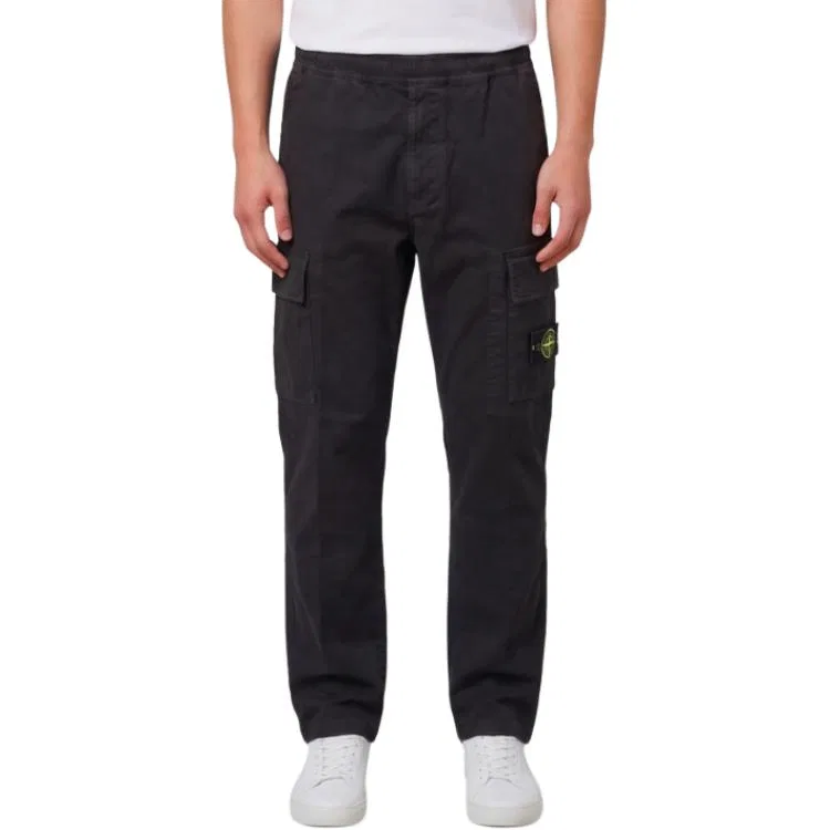 Мужские карго-брюки прямого кроя STONE ISLAND, Black