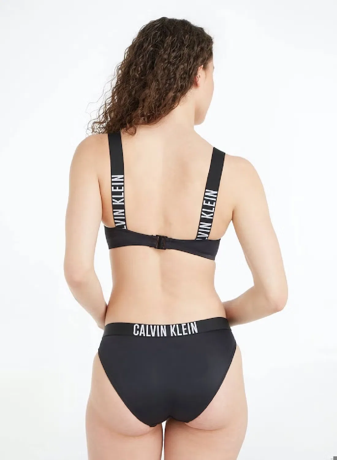 Плавки бикини бандо с логотипом Calvin Klein, черный — фото 3
