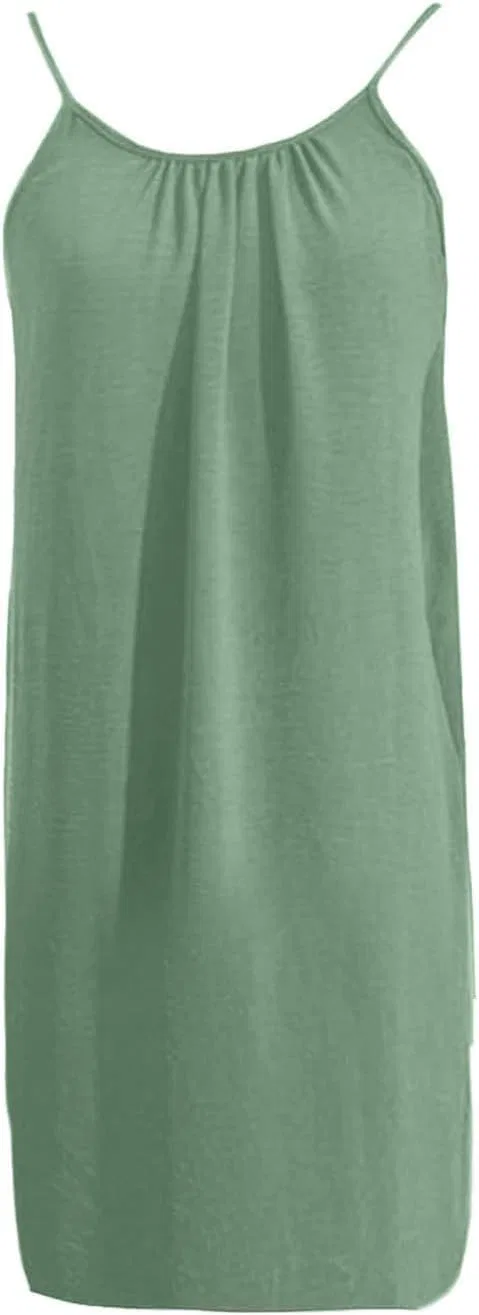 Женское повседневное платье на бретелях с открытой спиной Light Green — фото 4