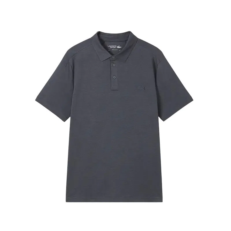 Мужское поло Lacoste, хлопковое пике, Cool серый