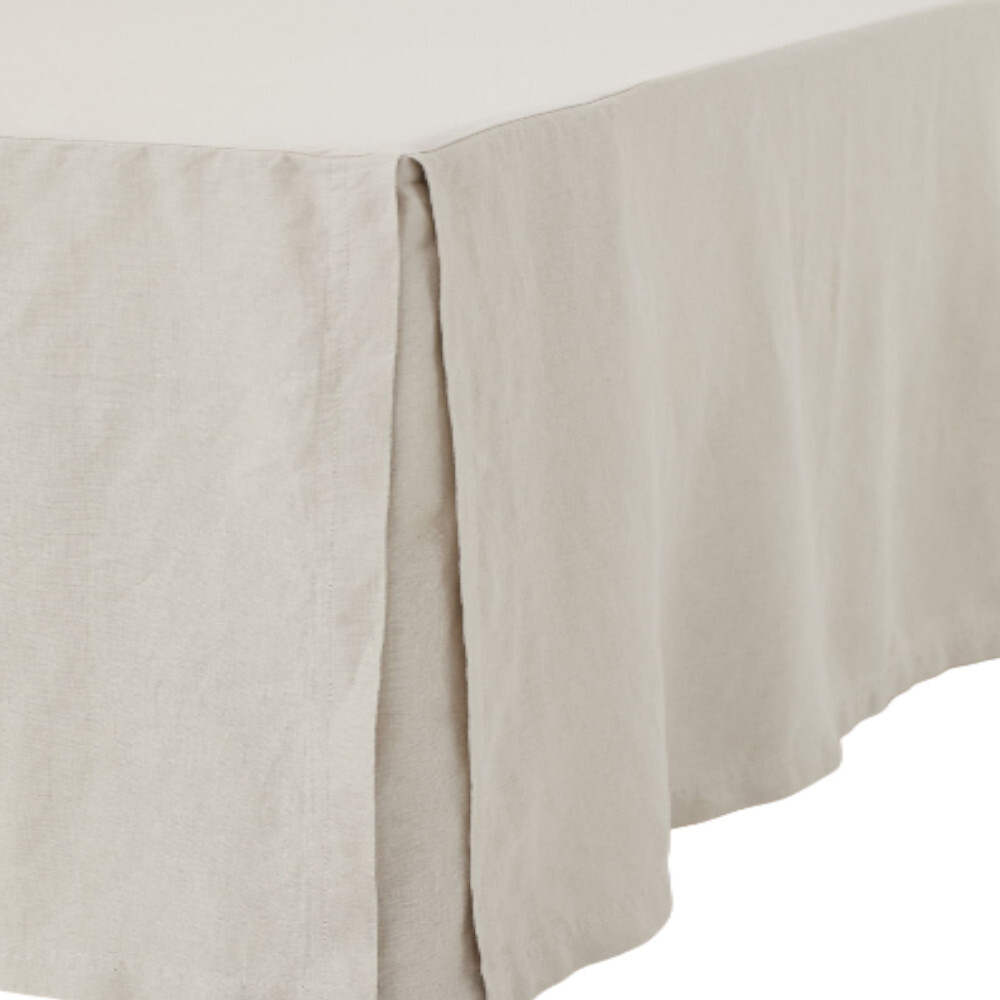

Подзор для кровати из умягченного льна H&M Home Washed Linen, бежевый