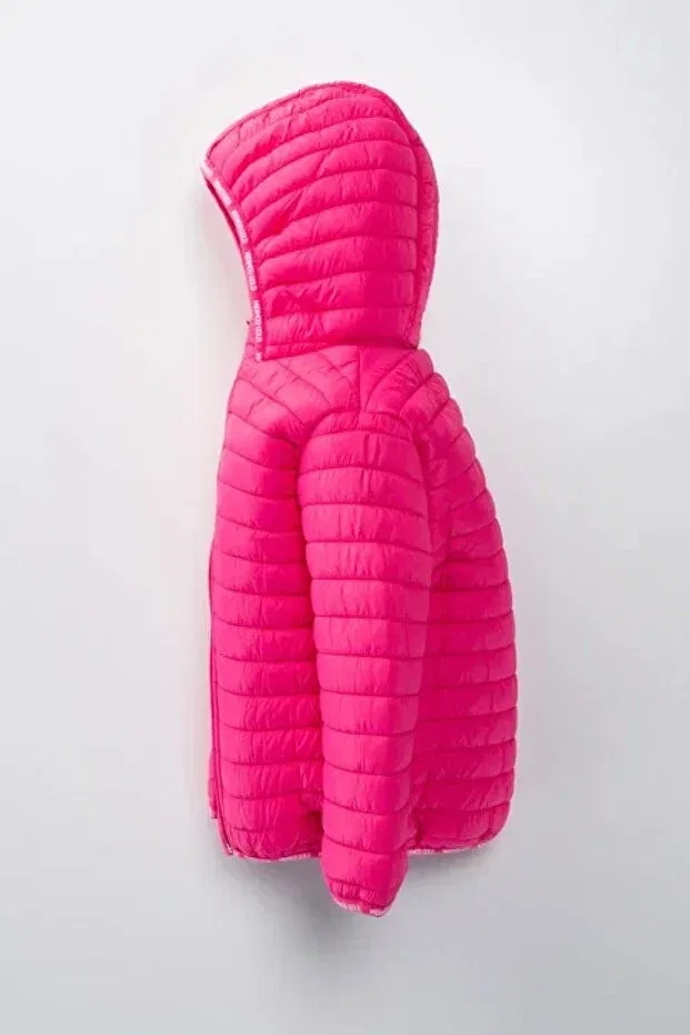 Детское пальто для девочек с капюшоном Dekubaby, Fuchsia — фото 2