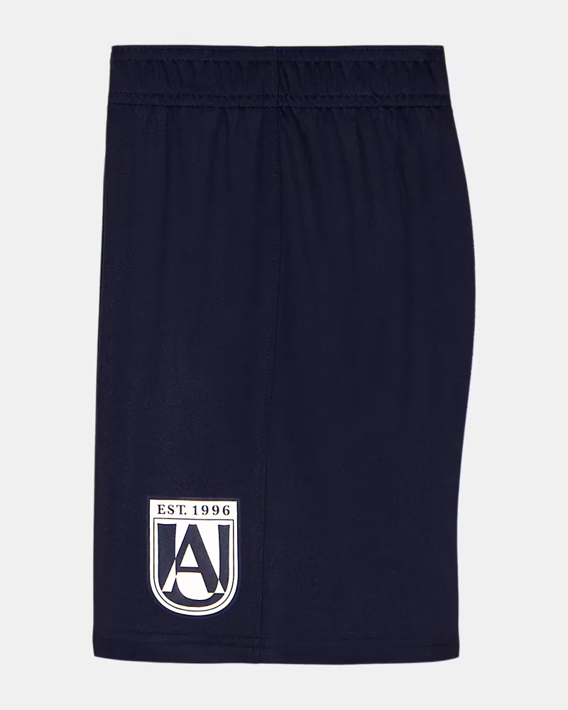 Комплект для мальчиков из футболки и шорт, быстросохнущий, UA Tech Soccer UnderArmour, Fresco Blue/Midnight Navy — фото 4