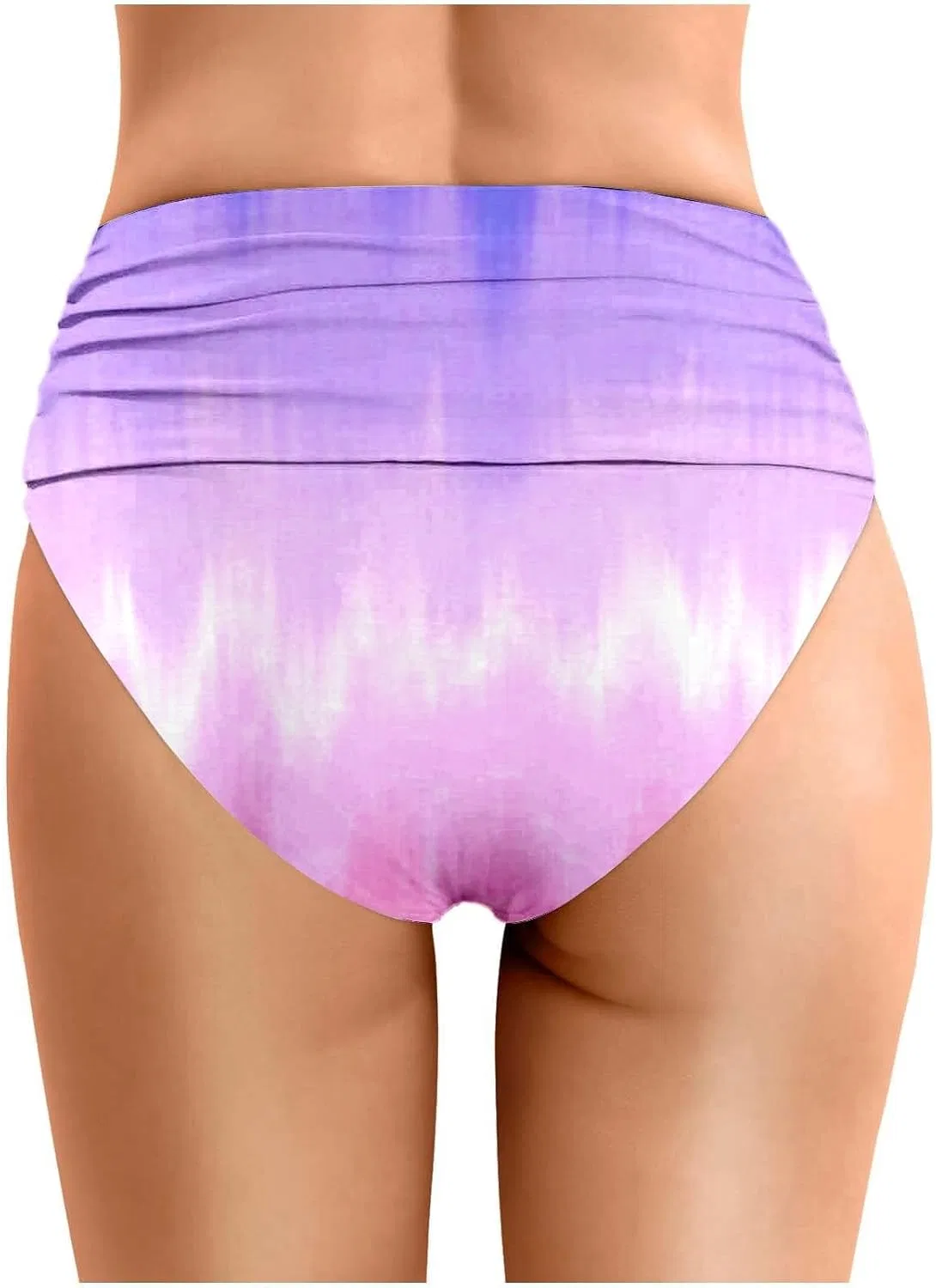 Женские бикини-шорты с принтом Plus Size, Purple — фото 2