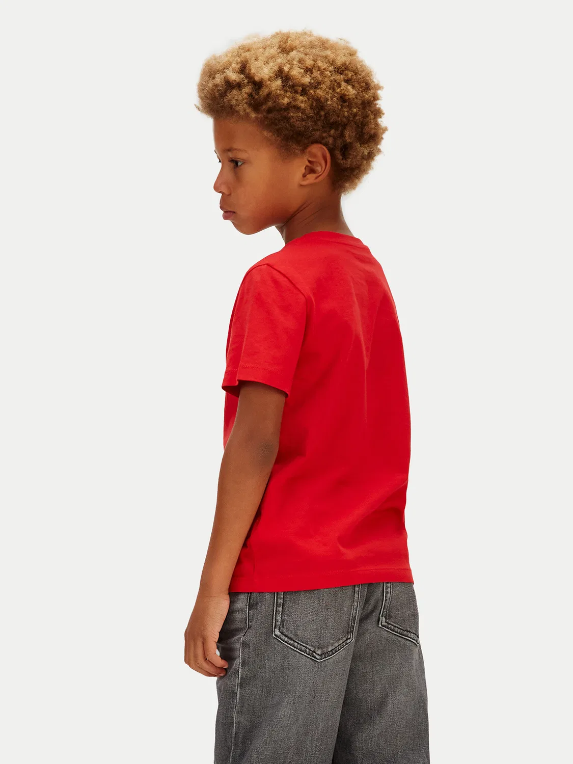 Футболка стандартного кроя для мальчика Minimal Logo Calvin Klein Jeans, красный — фото 3