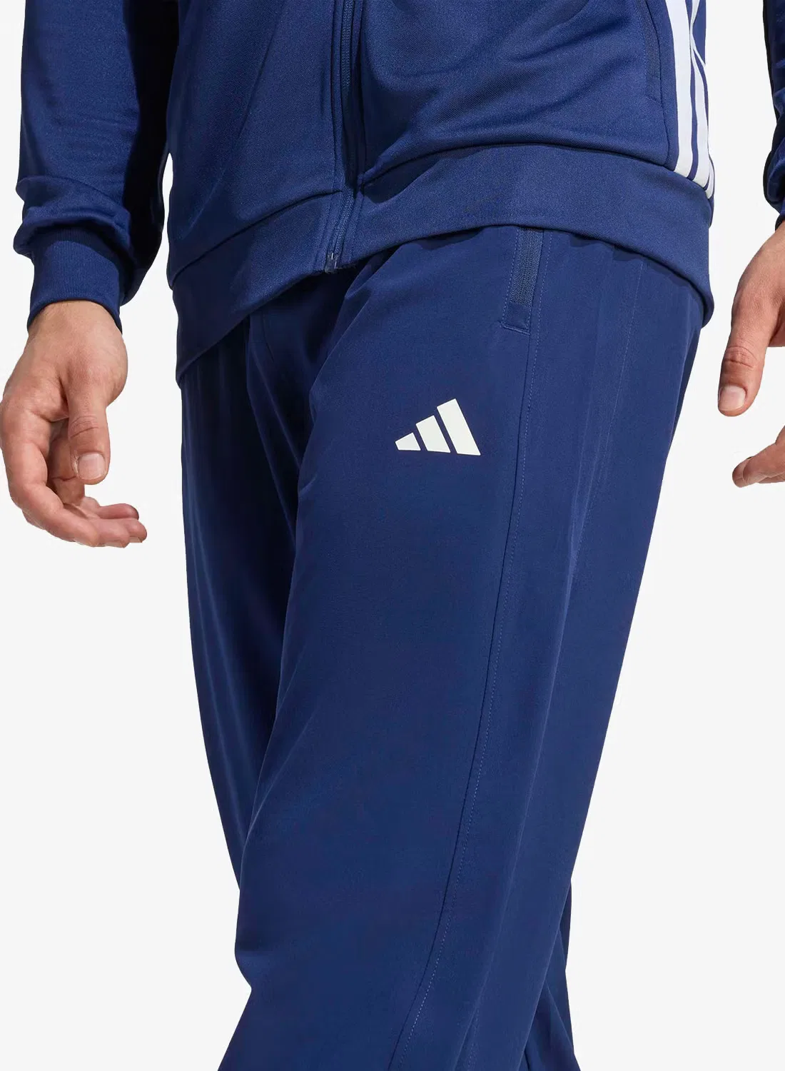 Штаны спортивные с технологией Climacool Workout Essentials Flex Adidas, темно-синий — фото 3