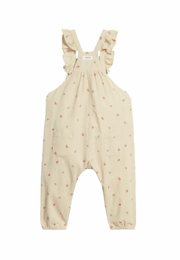 Комбинезон хлопковый Dungarees Newbie, Beige, бежевый — фото 3