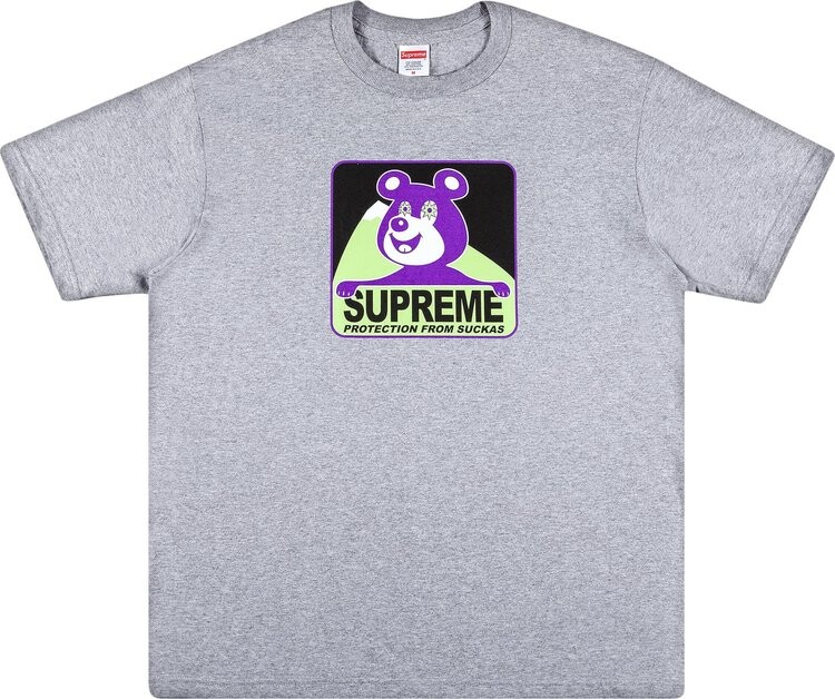 

Футболка Supreme Bear Tee 'Heather Grey', серый