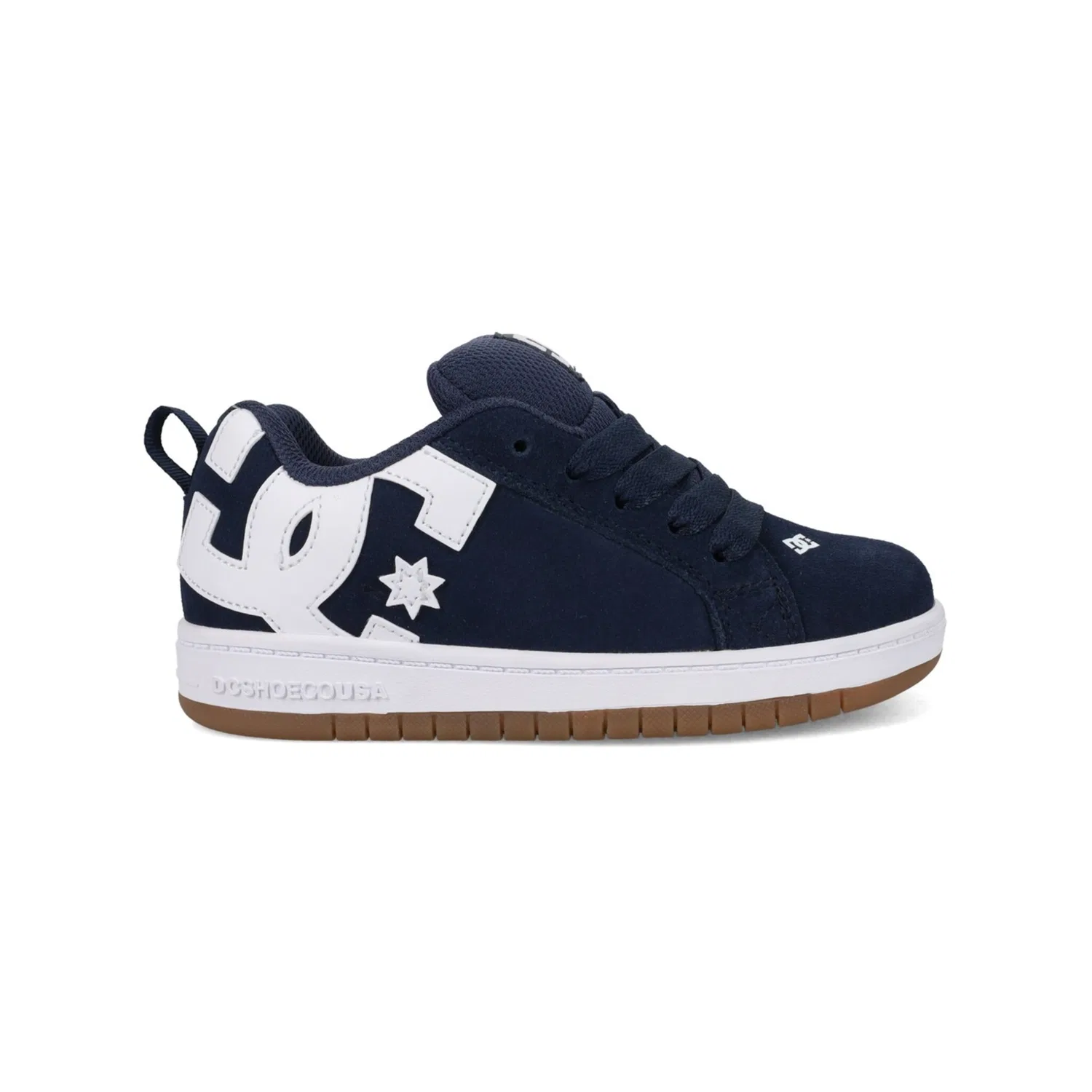 Детские кожаные кроссовки Court Graffik DC Shoes, Navy/White/Gum — фото 2