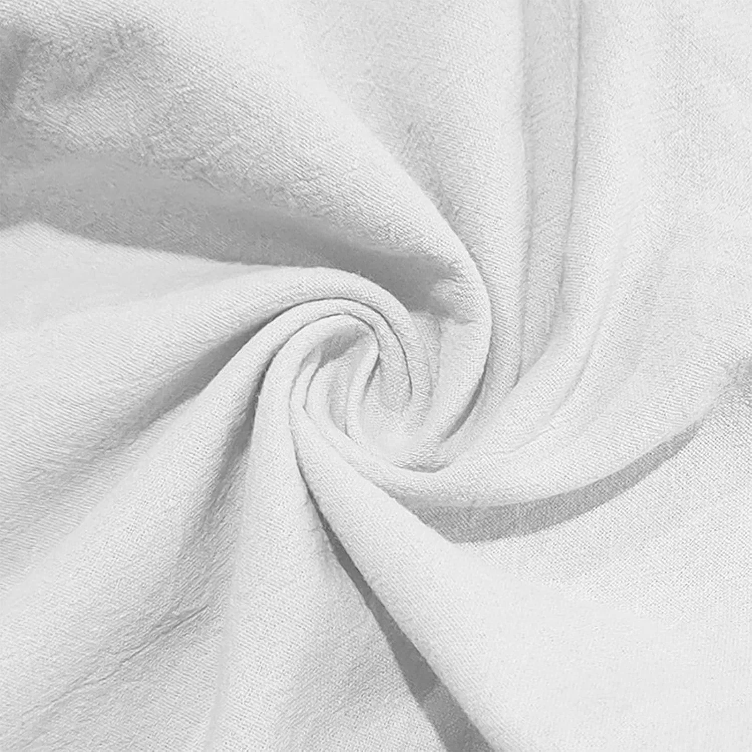 Мужские льняные карго-брюки, свободный крой, на резинке, A03#white — фото 4