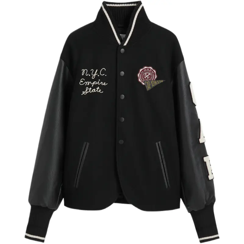 

Футболка бейсбольная мужская GAP, черная, Черный, Футболка бейсбольная мужская GAP, черная