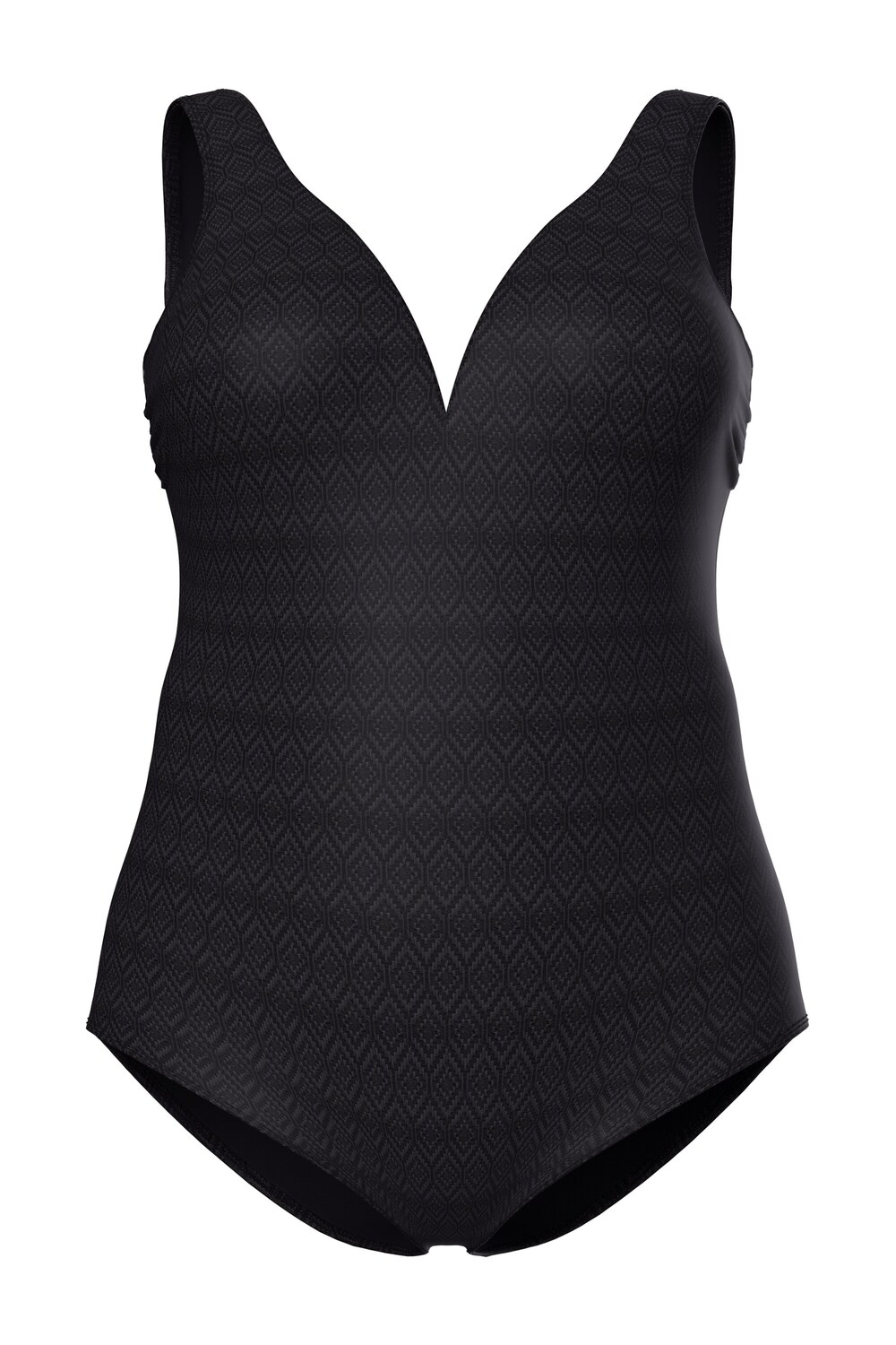 

Ulla Popken Футболка-купальник в черном цвете, Черный, Ulla Popken Футболка-купальник в черном цвете