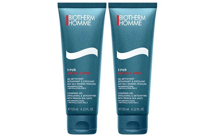 Мужской очищающий гель для лица с эффектом матирования, 125 мл, BIOTHERM, Black