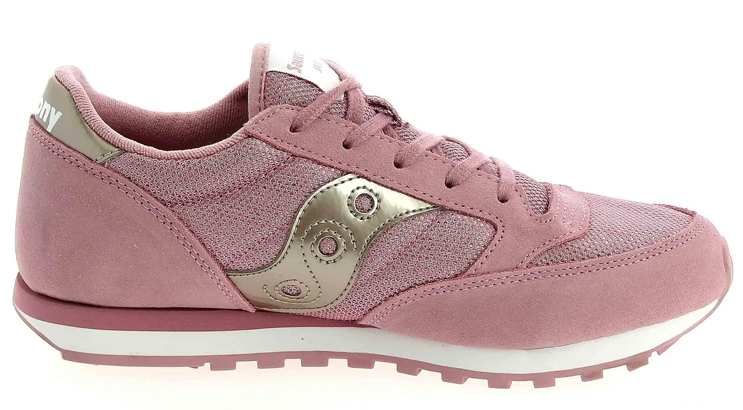 Детские кроссовки для девочек из замши и нейлона Jazz Saucony, Pink — фото 3