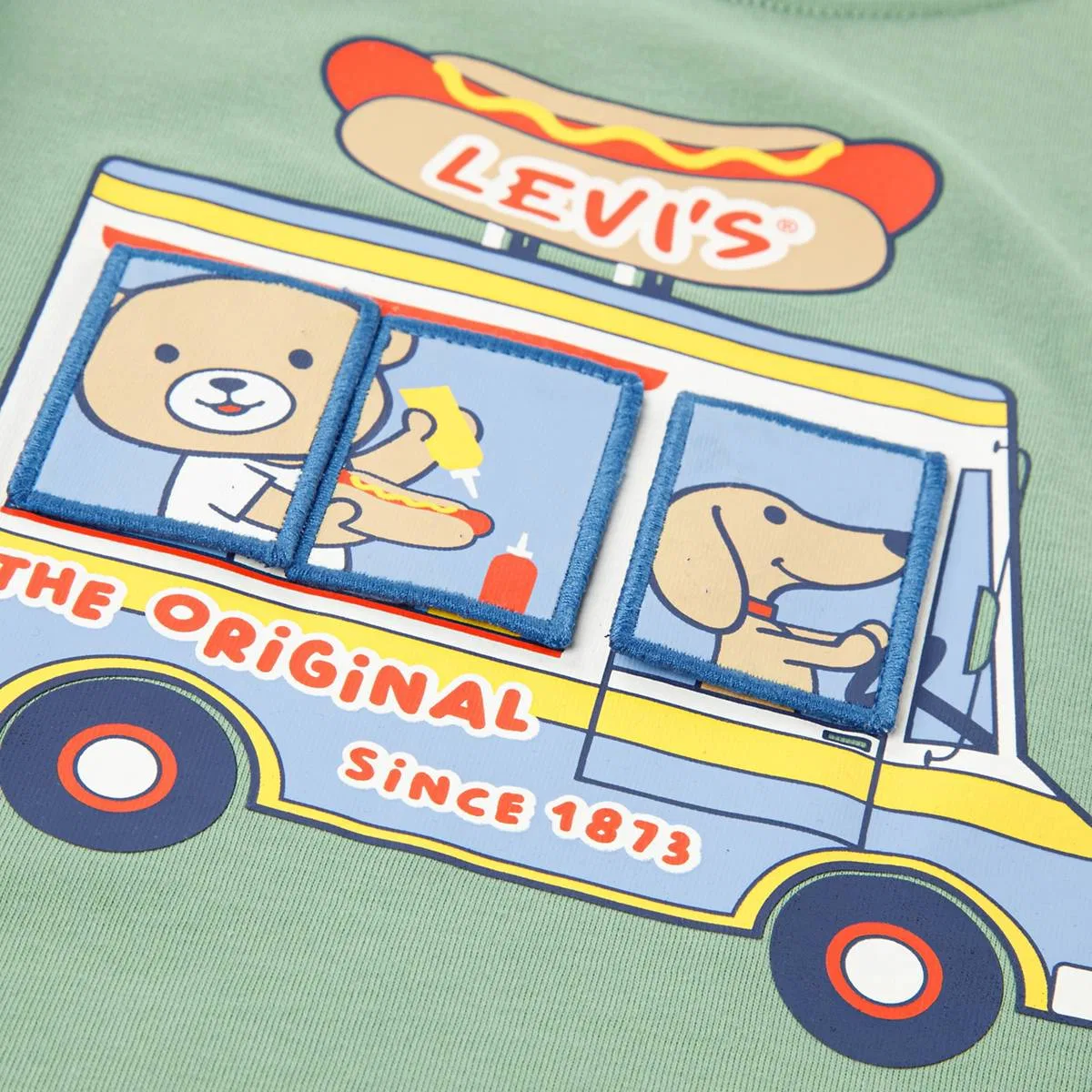 Набор для малышей (мальчики 2-4 лет) "Фургончик с хот-догами" Levi's, Shale Green - Green — фото 4