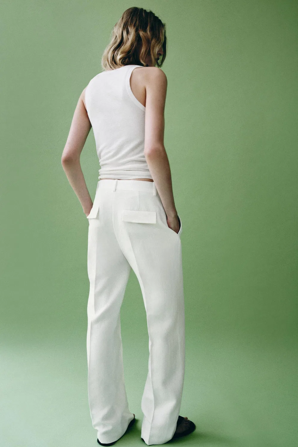 Прямые брюки из коллекции ZW ZARA, White — фото 3