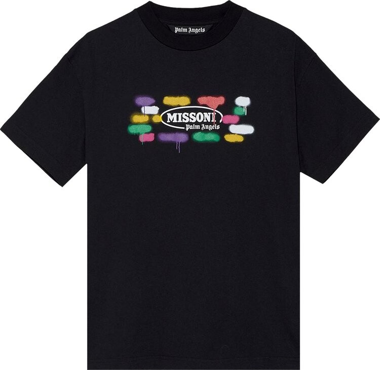 

Футболка Palm Angels x Missoni Sport Tee 'Black/White', черный