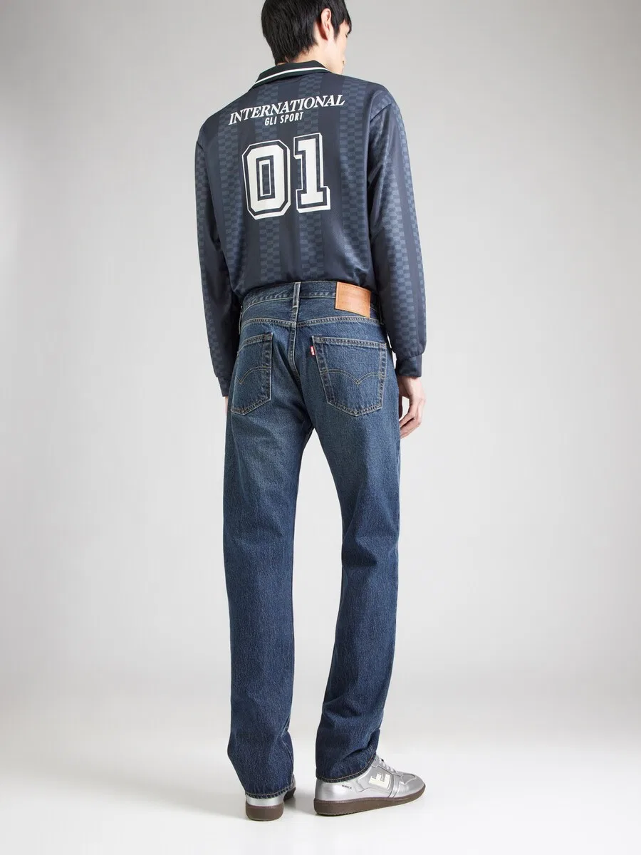 Джинсы LEVI'S Regular '501 Levi's' темно-синего цвета — фото 4