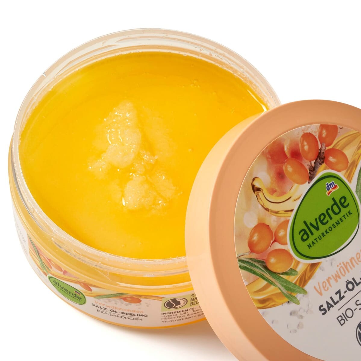 Балансирующий солевой и масляный пилинг 250г alverde NATURKOSMETIK — фото 2