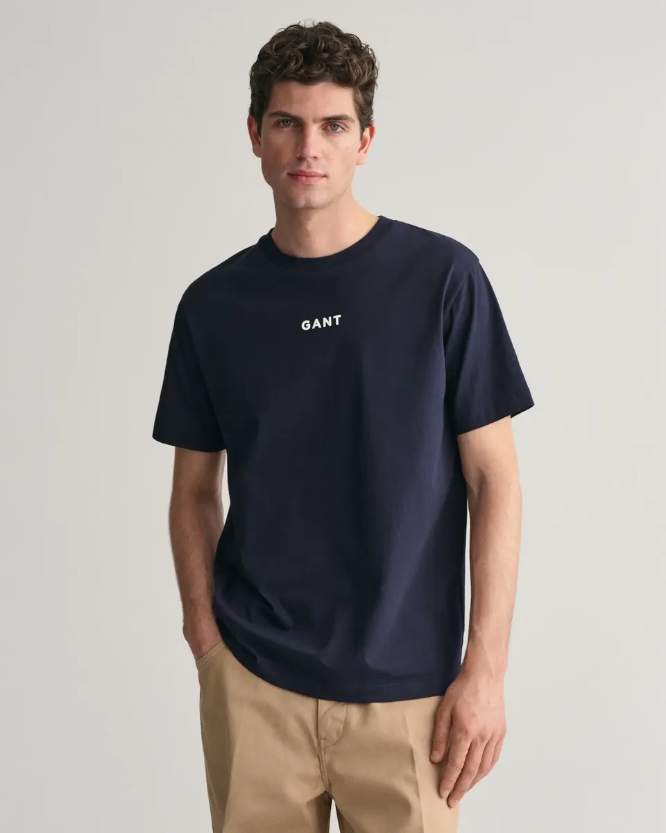 

Футболка Gant "ФУТБОЛКА С КОНТРАСТНЫМ МАЛЕНЬКИМ ЛОГОТИПОМ", синий