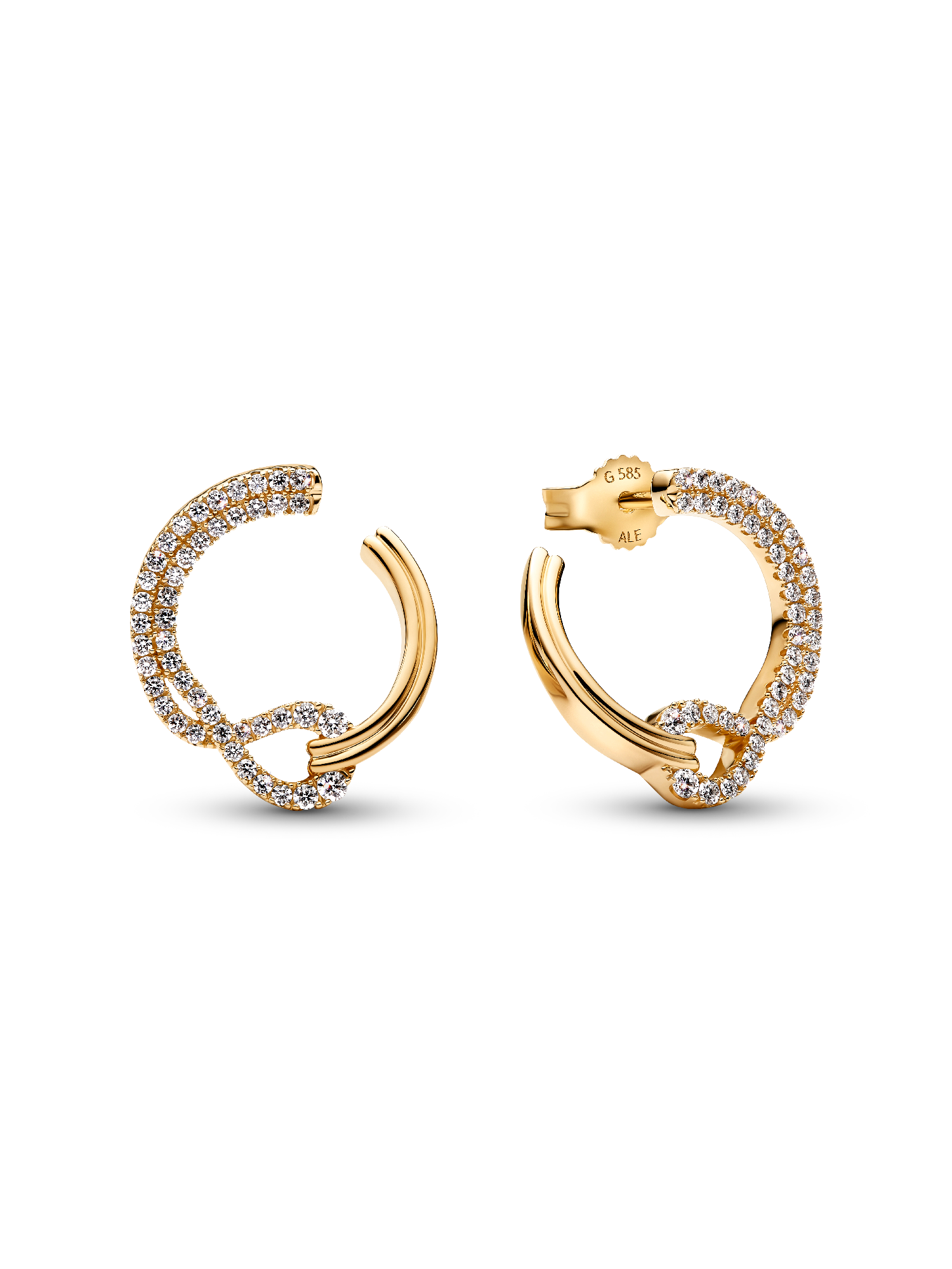 

Серьги-гвоздики Pandora Infinite с выращенными в лаборатории бриллиантами и открытым кругом Pandora, 0,54 карата tw, 14-каратное золото