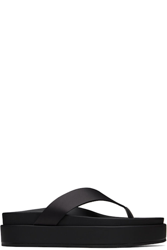 Черные шлепанцы Charys 2flatform Ancient Greek Sandals