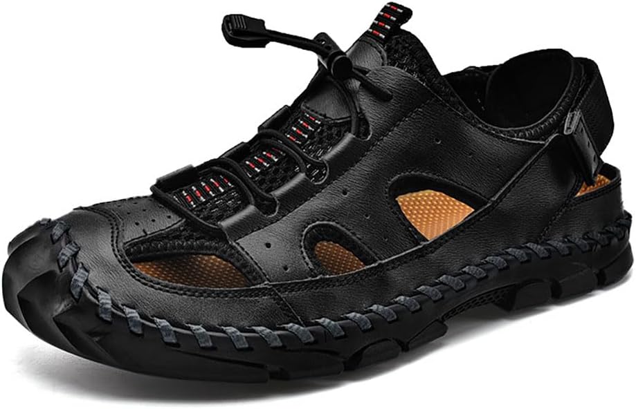 

Мужские летние дышащие спортивные сандалии Рыбацкие повседневные слипоны для ходьбы и вождения Yuper, черный