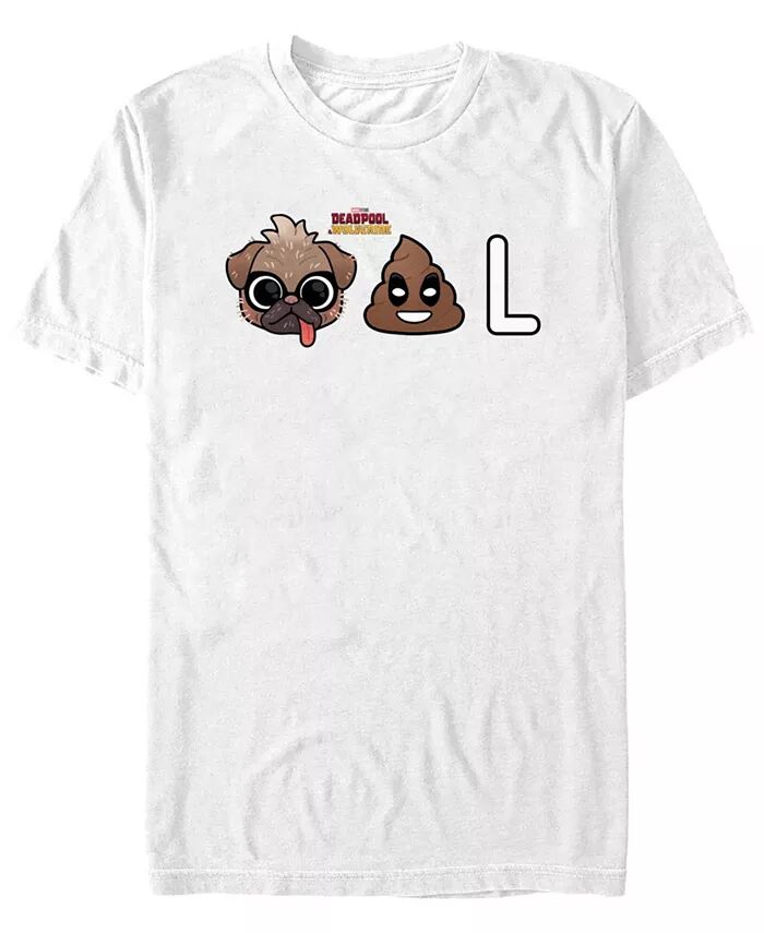 

Мужская футболка с коротким рукавом Dogpool Emojis Fifth Sun, белый
