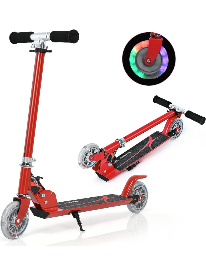 

COSTWAY Детский самокат для детей от 4 лет и старше, красного цвета