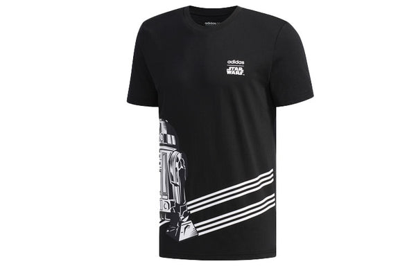 Футболка round neck logo short sleeve black Adidas, черный — фото 2