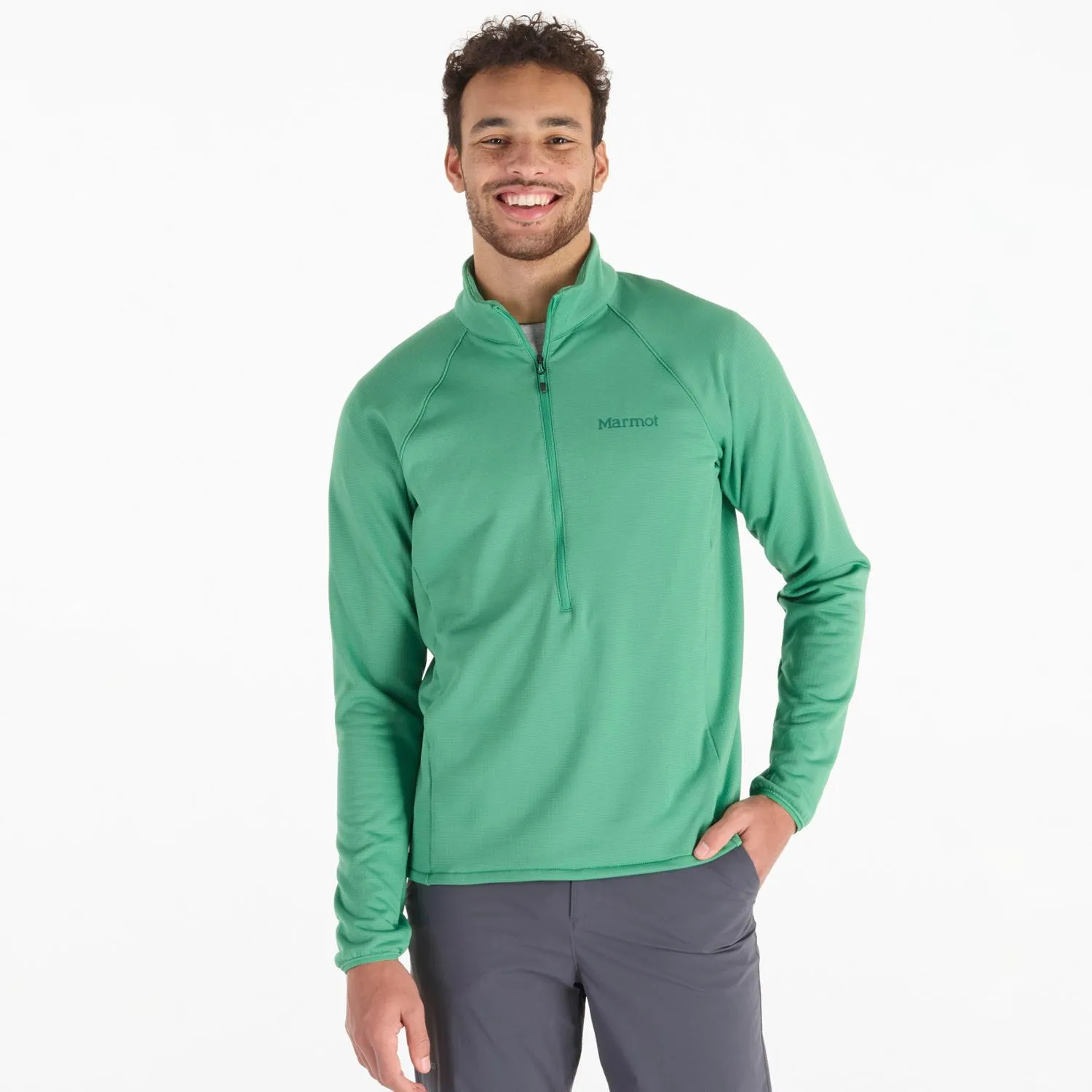 

Мужской полупуловер с половинной застежкой Leconte Fleece Marmot, Clover
