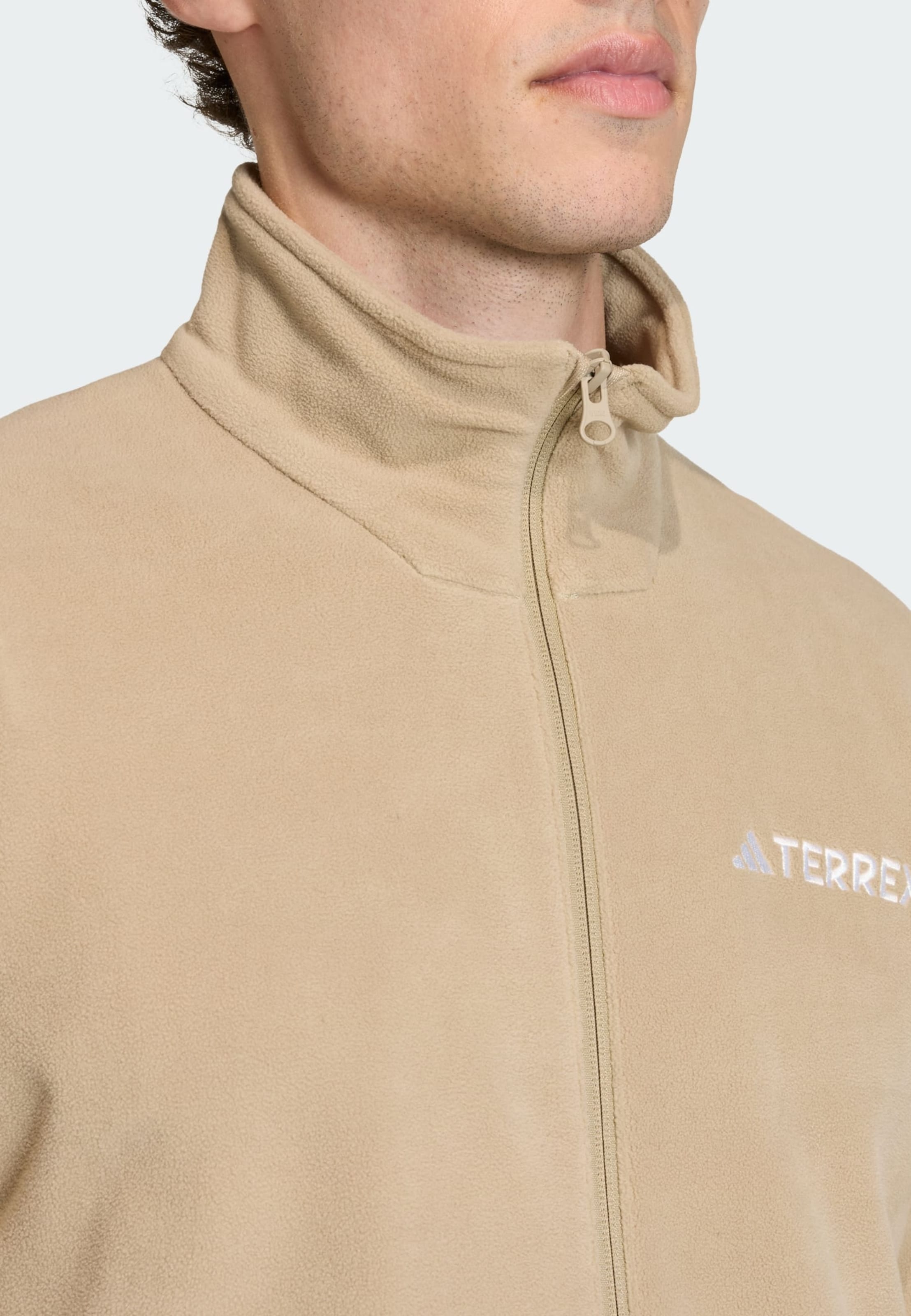ADIDAS TERREX Спортивная флисовая куртка 'Multi Essentials' в бежевом цвете — фото 4