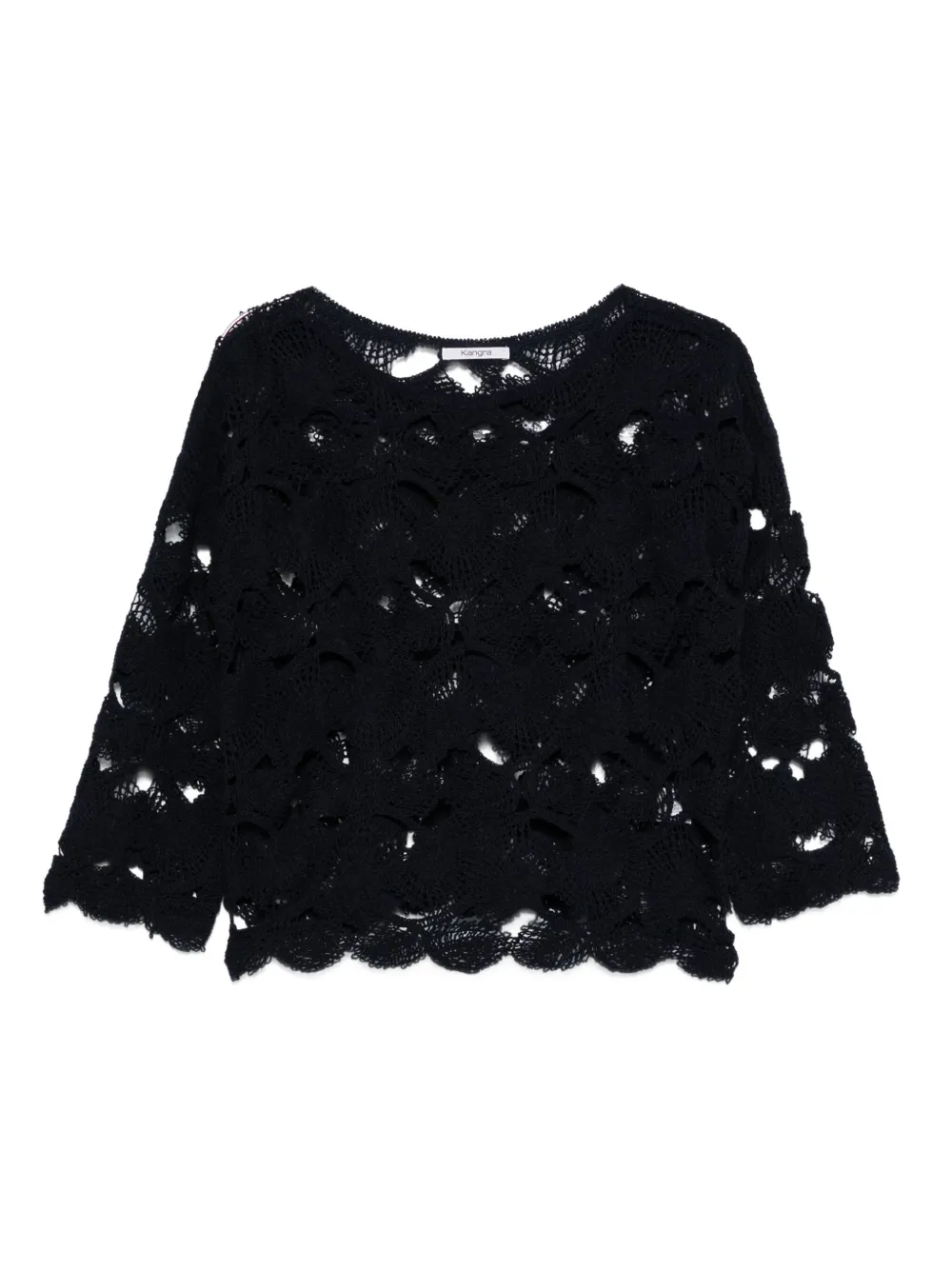 

Топ в технике кроше Kangra, синий