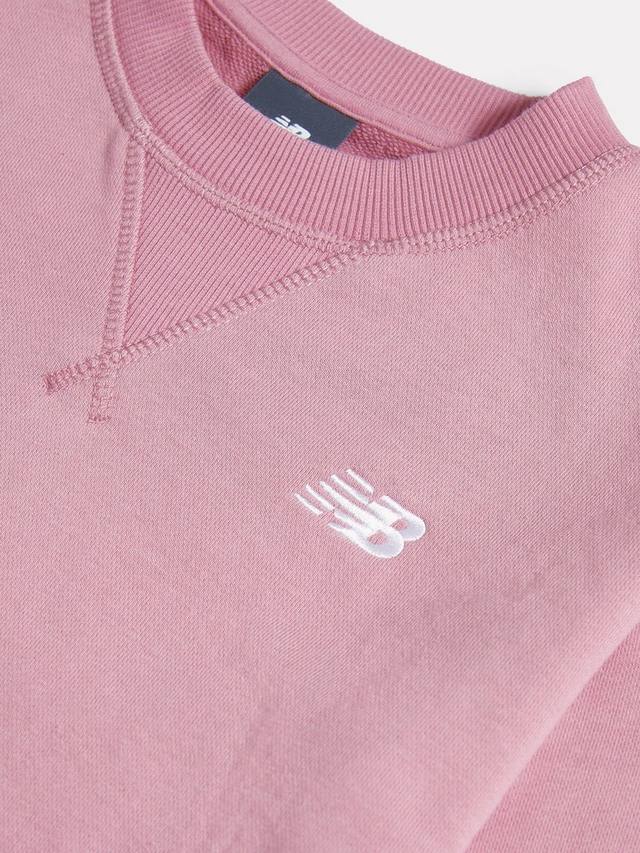 Детский худи с небольшим логотипом из френч-терри New Balance, Pink Taffy — фото 3