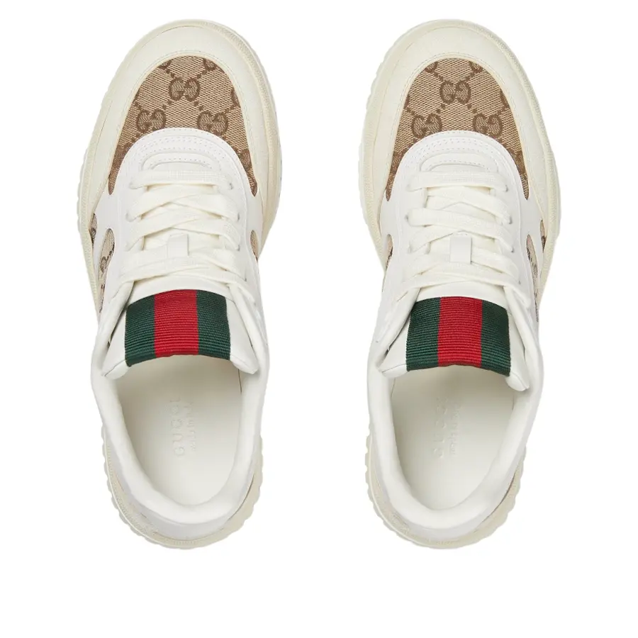 Кроссовки (WMNS) Gucci Re-Web 'GG Canvas White Beige', белый — фото 3