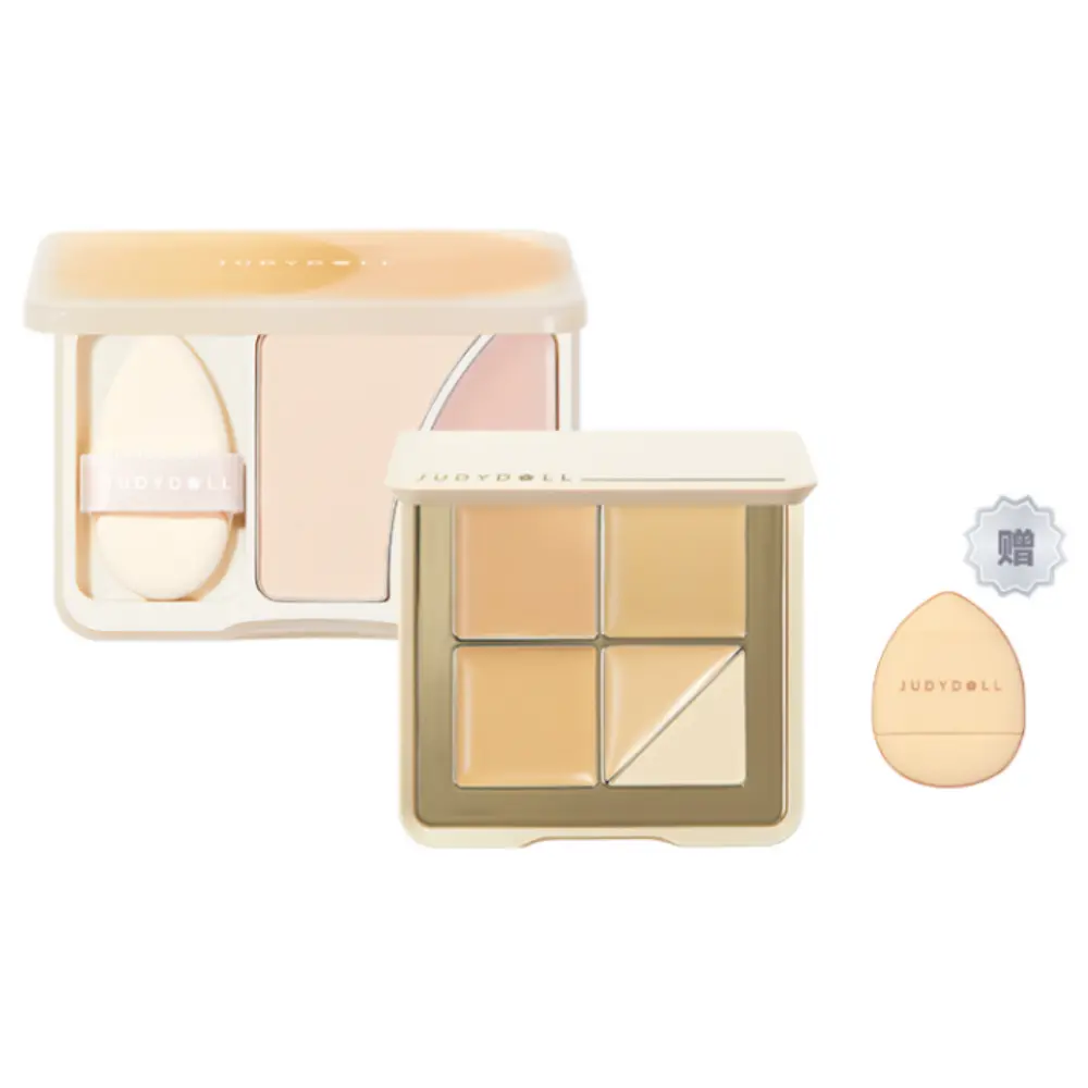 

Набор макияжа из 2 предметов: палетка консилер-хайлайтер двойного действия, крем для безупречной кожи и выравнивания тона Judydoll