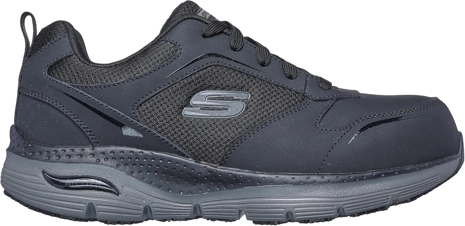 Мужские кроссовки Skechers на шнуровке Safety Arch Fit Sr Comp Toebau, черный/темно-серый — фото 3