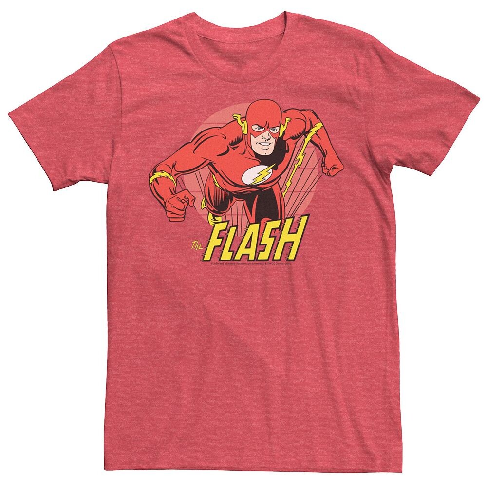 

Мужская футболка с логотипом Flash Vintage Flash Licensed Character, цвет Red Heather