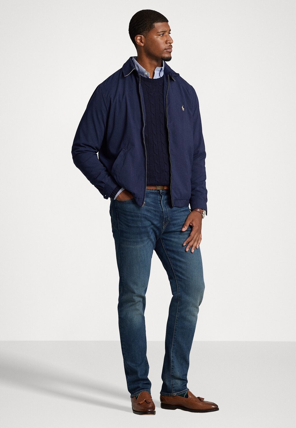 Изящная куртка Polo Ralph Lauren Big & Tall КУРТКА BI-SWING, изысканный темно-синий цвет — фото 2