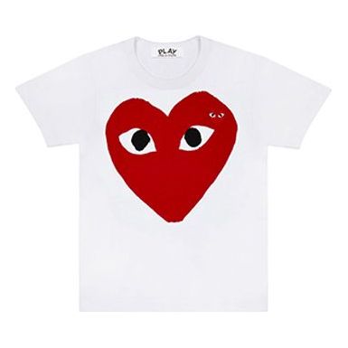 

Футболка love printing casual short sleeve white Comme Des Garcons Play, белый