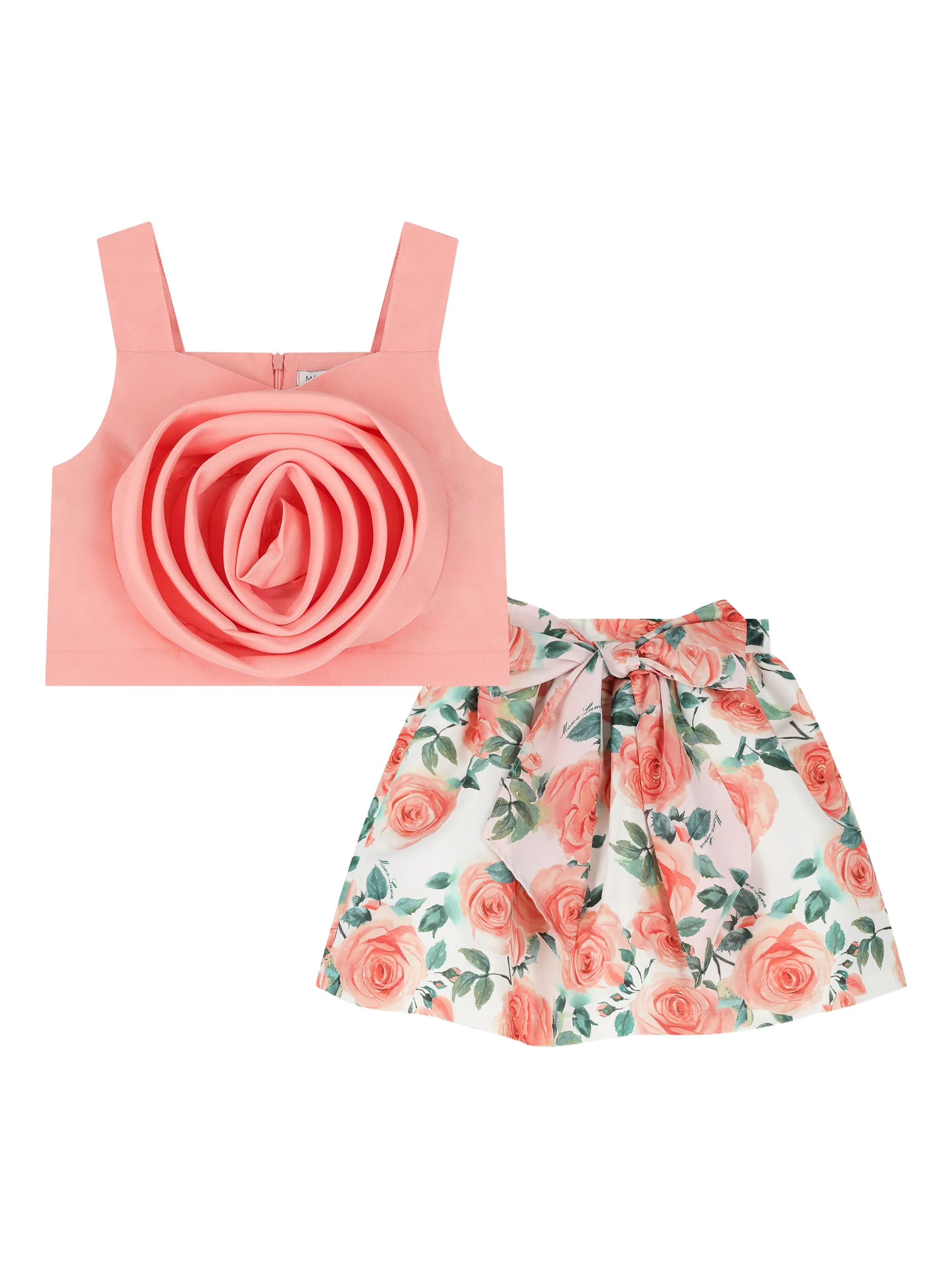 

Комплект из топа и юбки Mama Luma Kids, белый