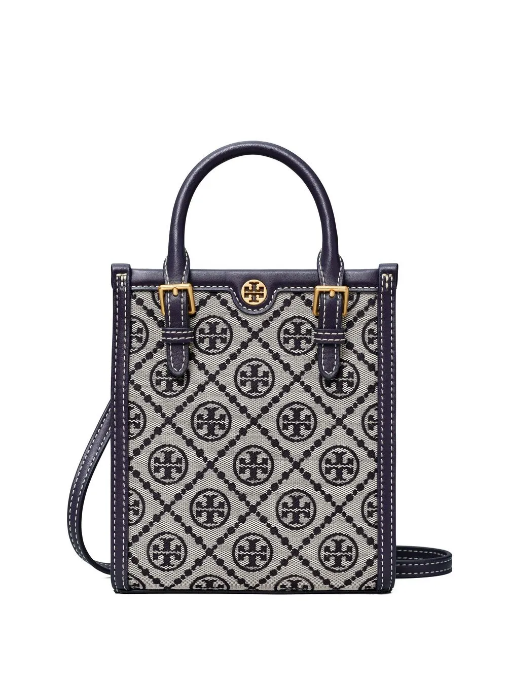 

Сумка-тоут T Monogram размера мини Tory Burch, серый