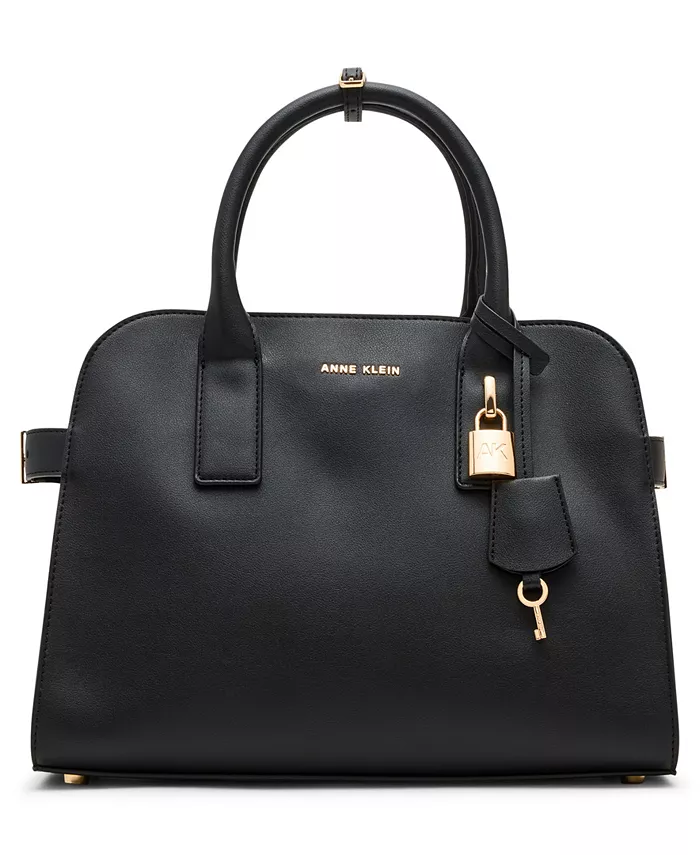 

Сумка-саквояж с изогнутым ремнем средней длины Anne Klein, черный