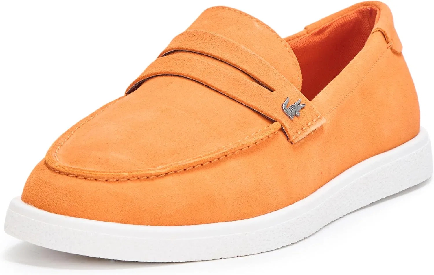 Лоферы из замши Lacoste, Оранжевый/Белый